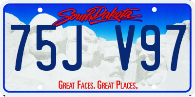 SD license plate 75JV97