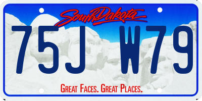 SD license plate 75JW79