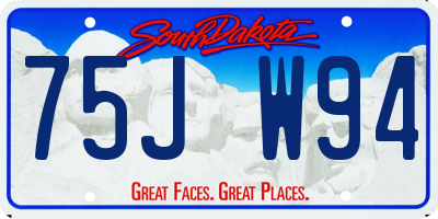 SD license plate 75JW94