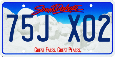 SD license plate 75JX02
