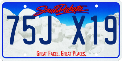 SD license plate 75JX19