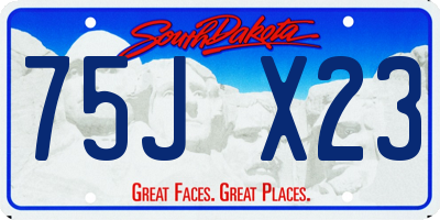 SD license plate 75JX23