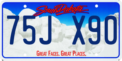 SD license plate 75JX90