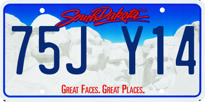 SD license plate 75JY14