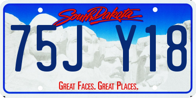 SD license plate 75JY18