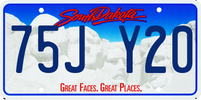 SD license plate 75JY20