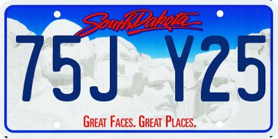 SD license plate 75JY25