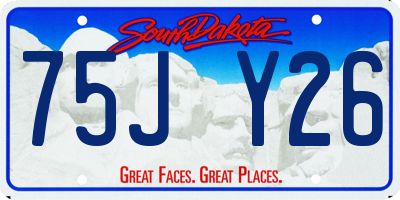 SD license plate 75JY26