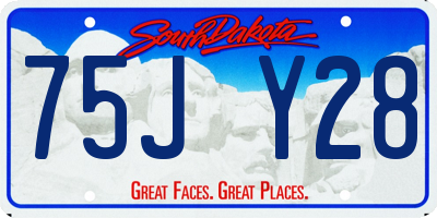 SD license plate 75JY28