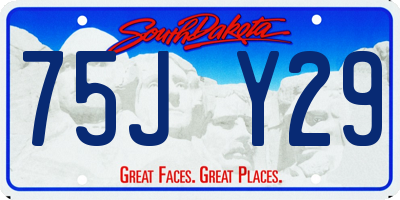 SD license plate 75JY29