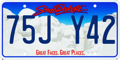 SD license plate 75JY42
