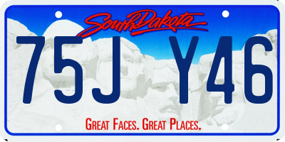 SD license plate 75JY46