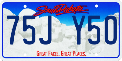 SD license plate 75JY50