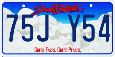 SD license plate 75JY54