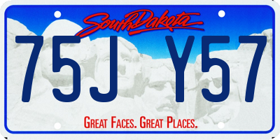 SD license plate 75JY57