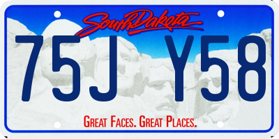 SD license plate 75JY58
