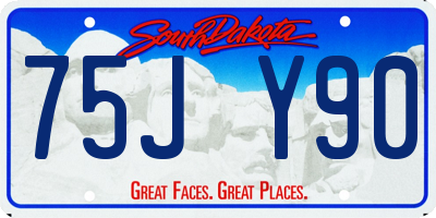 SD license plate 75JY90