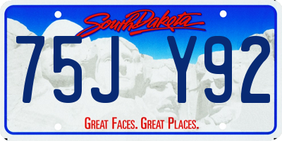 SD license plate 75JY92