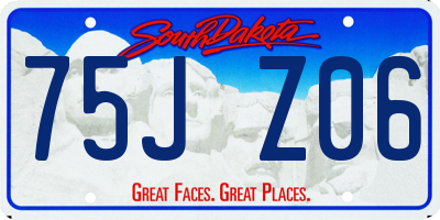 SD license plate 75JZ06