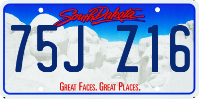 SD license plate 75JZ16