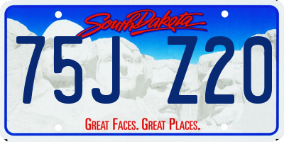SD license plate 75JZ20