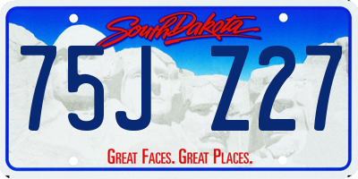 SD license plate 75JZ27