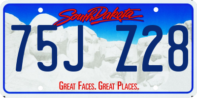 SD license plate 75JZ28