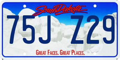 SD license plate 75JZ29