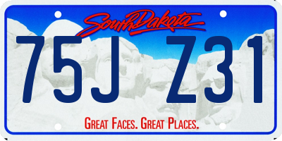SD license plate 75JZ31