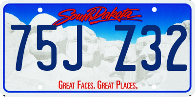 SD license plate 75JZ32