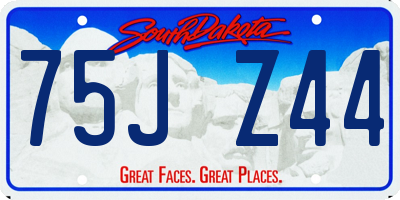 SD license plate 75JZ44