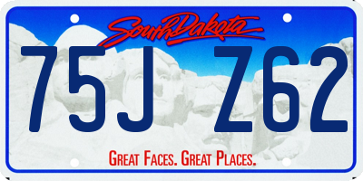 SD license plate 75JZ62