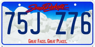 SD license plate 75JZ76