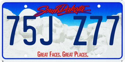 SD license plate 75JZ77