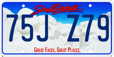 SD license plate 75JZ79