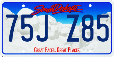 SD license plate 75JZ85