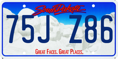 SD license plate 75JZ86