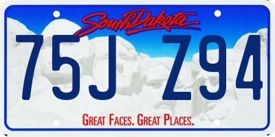 SD license plate 75JZ94