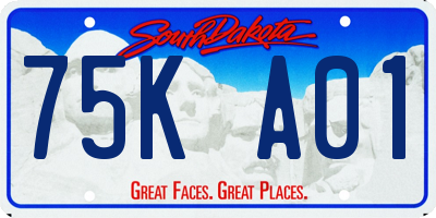 SD license plate 75KA01