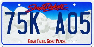 SD license plate 75KA05