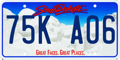SD license plate 75KA06