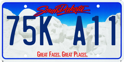 SD license plate 75KA11
