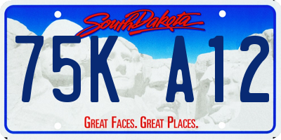 SD license plate 75KA12