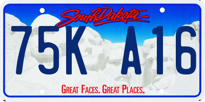 SD license plate 75KA16