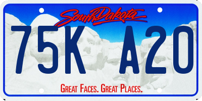 SD license plate 75KA20