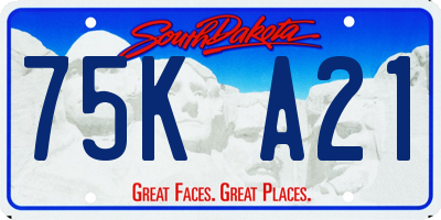 SD license plate 75KA21