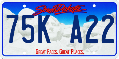 SD license plate 75KA22