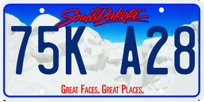 SD license plate 75KA28