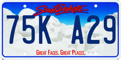 SD license plate 75KA29