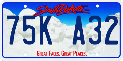 SD license plate 75KA32